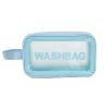 Женская косметичка органайзер WASHBAG MEDIUM с одной ручкой голубая