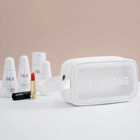 Женская косметичка органайзер WASHBAG SMALL с одной ручкой белая Женская косметичка органайзер WASHBAG SMALL с одной ручкой белая