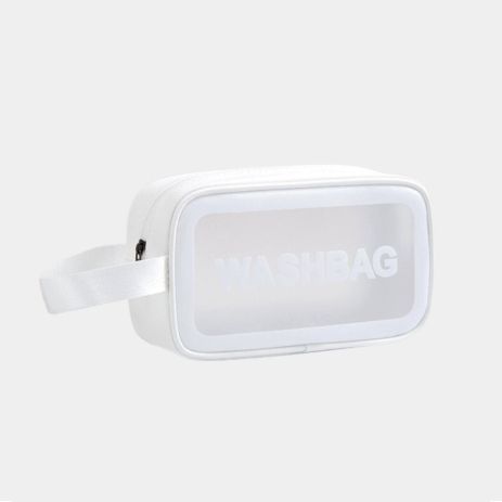 Женская косметичка органайзер WASHBAG MEDIUM с одной ручкой белая Женская косметичка органайзер WASHBAG MEDIUM с одной ручкой белая