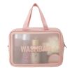Женская косметичка органайзер WASHBAG BIG с двумя ручками розовая