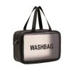 Женская косметичка органайзер WASHBAG BIG с двумя ручками черная
