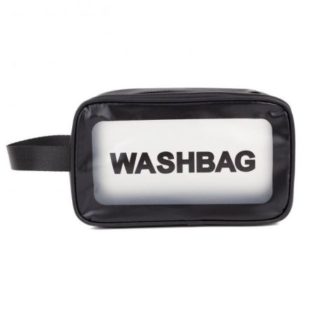 Женская косметичка органайзер WASHBAG MEDIUM с одной ручкой черная