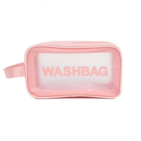 Жіноча косметичка органайзер WASHBAG MEDIUM з однією ручкою рожева