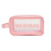 Женская косметичка органайзер WASHBAG MEDIUM с одной ручкой розовая