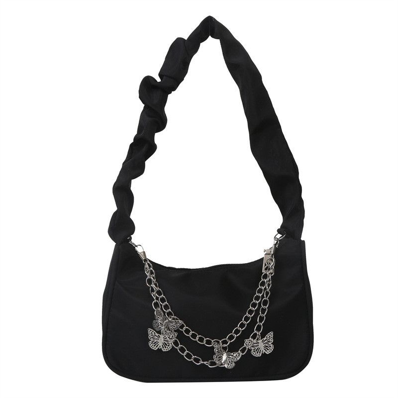 Жіноча класична сумка 6579 через плече клатч на короткій ручці багет чорна Жіноча класична сумка 6579 через плече клатч на короткій ручці багет чорна