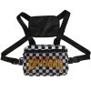 Нагрудная сумка 3025 TOYU BAG черно белая в клетку Нагрудная сумка 3025 TOYU BAG черно белая в клетку
