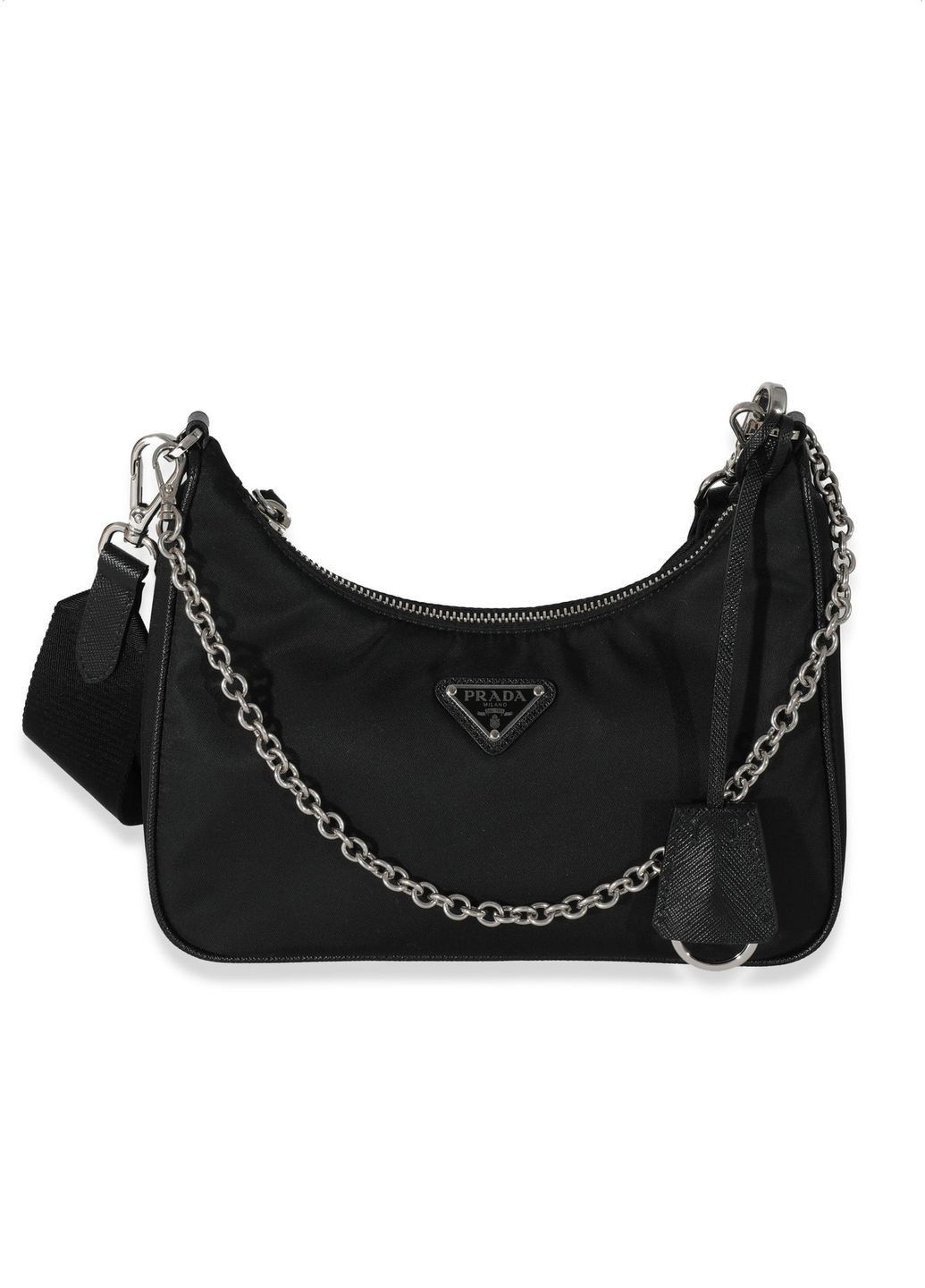 Женская сумка Prada 659 хобо черная Женская сумка Prada 659 хобо черная