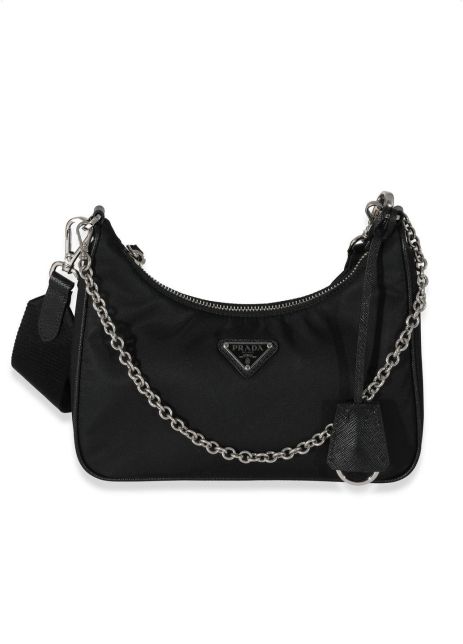 Женская сумка Prada 659 хобо черная Женская сумка Prada 659 хобо черная