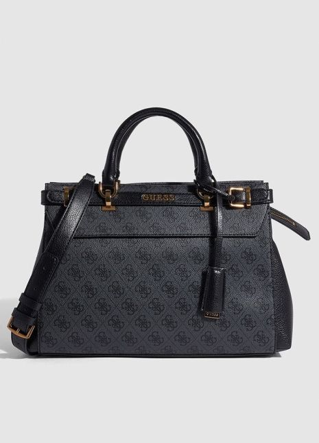 Женская сумка 089 Guess с двумя ручками серая