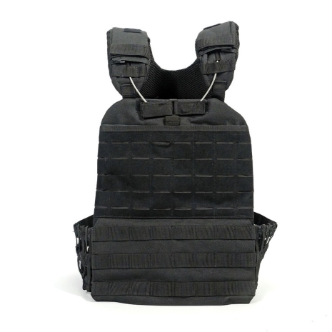 Плитоноска жилет тактичний MOLLE швидке скидання чорна