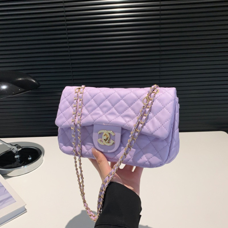 Жіноча сумка Chanel крос-боді фіолетова