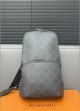 Мужская нагрудная сумка Louis Vuitton серая