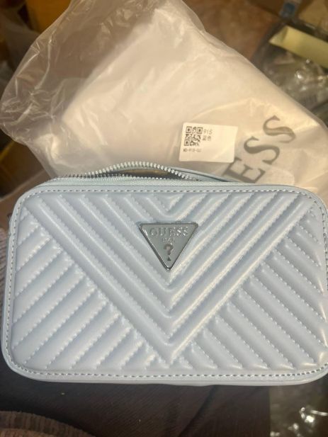 Женская сумка Guess 915 кросс-боди голубая