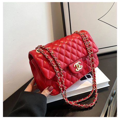 Жіноча сумка Chanel крос-боді 6816 червона