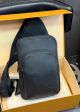Мужская нагрудная сумка Louis Vuitton Avenue Total Black черная