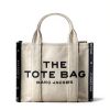 Женская сумка 6603 Marc Jacobs The Tote Bag маленькая бежевая