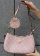 Женская сумка Guess 016 багет розовая