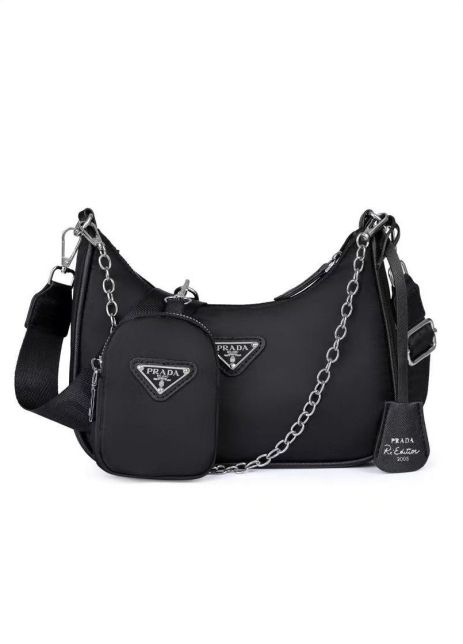 Женская сумка Prada хобо черная