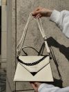 Женская сумка 8846 кросс-боди белая молочная