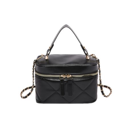 Женская сумка косметичка 10484 Vanity Bag кросс-боди черная на цепочке Женская сумка косметичка 10484 Vanity Bag кросс-боди черная на цепочке