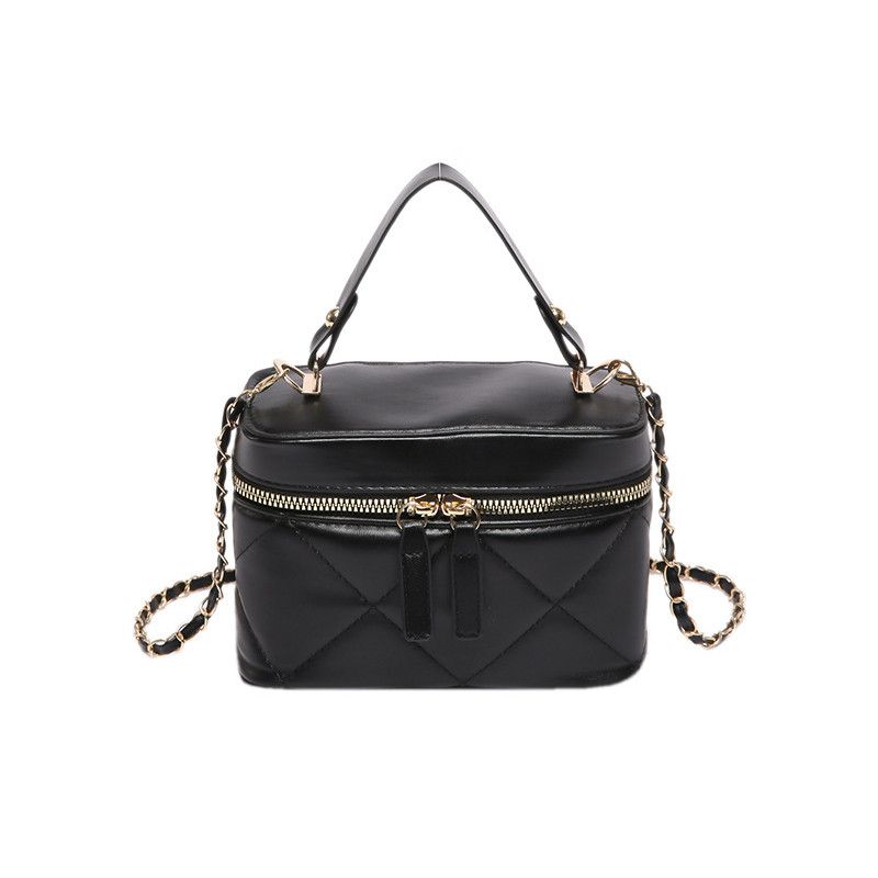 Женская сумка косметичка 10484 Vanity Bag кросс-боди черная на цепочке Женская сумка косметичка 10484 Vanity Bag кросс-боди черная на цепочке