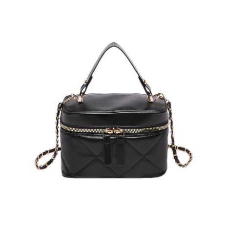 Женская сумка косметичка 10484 Vanity Bag кросс-боди черная на цепочке