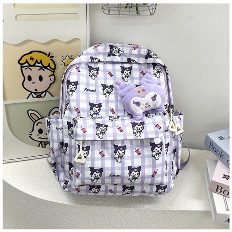 Рюкзак детский школьный портфель Куроми Kuromi 10497 фиолетовый Рюкзак детский школьный портфель Куроми Kuromi 10497 фиолетовый