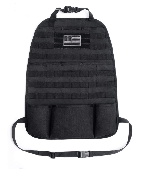 Тактичний органайзер MOLLE 10467 чорний для спинки автомобільного сидіння