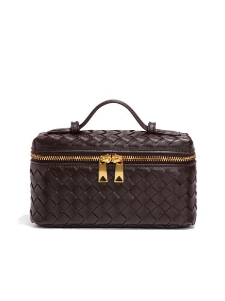 Женская сумка-косметичка В2005 Vanity Bag кросс-боди темно-коричневая