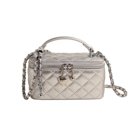 Женская сумка-косметичка 85063 Vanity Bag кросс-боди серебристая Женская сумка-косметичка 85063 Vanity Bag кросс-боди серебристая