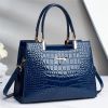 Женская сумка-сэтчел 8801-7 кросс-боди синяя