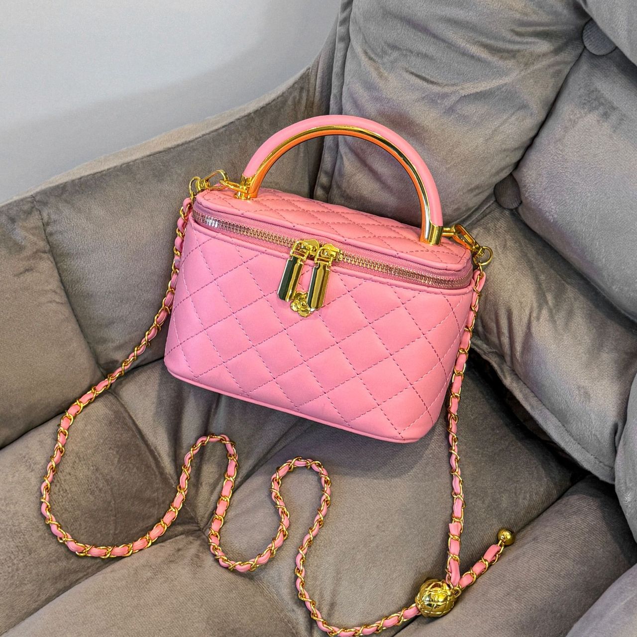Женская сумка-косметичка 3088 Vanity Bag кросс-боди розовая Женская сумка-косметичка 3088 Vanity Bag кросс-боди розовая
