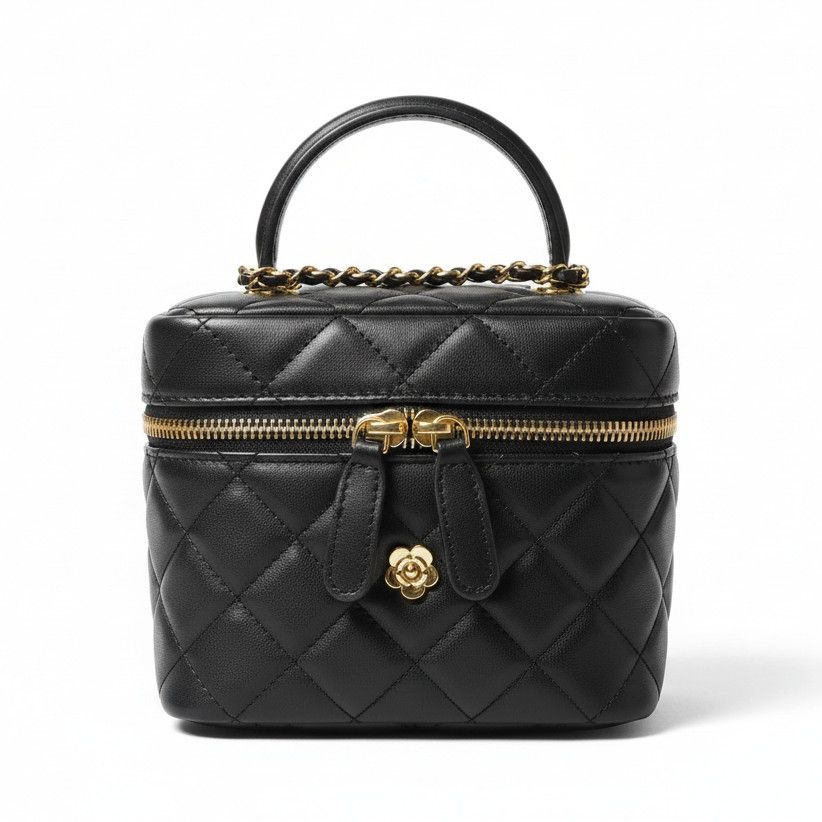 Женская сумка-косметичка большая 10660-BIG Vanity Bag кросс-боди черная Женская сумка-косметичка большая 10660-BIG Vanity Bag кросс-боди черная