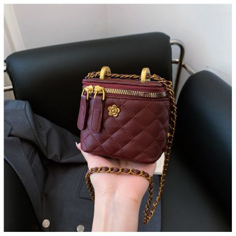 Женская сумка-косметичка маленькая 1253 Vanity Bag кросс-боди красная