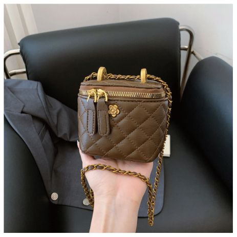 Женская сумка-косметичка маленькая 1253 Vanity Bag кросс-боди коричневая Женская сумка-косметичка маленькая 1253 Vanity Bag кросс-боди коричневая