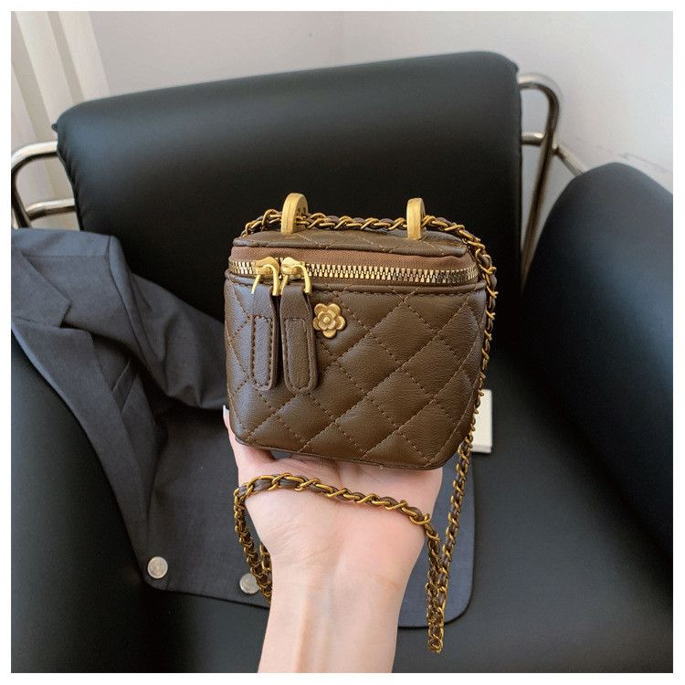 Женская сумка-косметичка маленькая 1253 Vanity Bag кросс-боди коричневая Женская сумка-косметичка маленькая 1253 Vanity Bag кросс-боди коричневая
