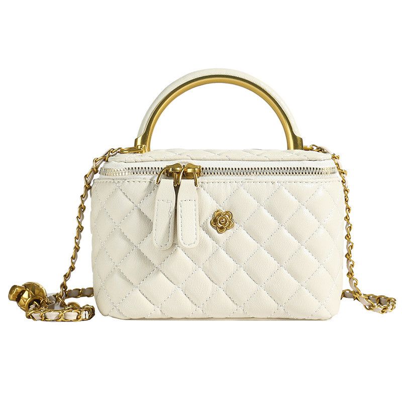 Женская сумка-косметичка большая 1251 Vanity Bag кросс-боди белая молочная Женская сумка-косметичка большая 1251 Vanity Bag кросс-боди белая молочная