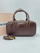 Женская сумка Miu miu 3502 (27×12×9) кросс-боди темно-коричневая
