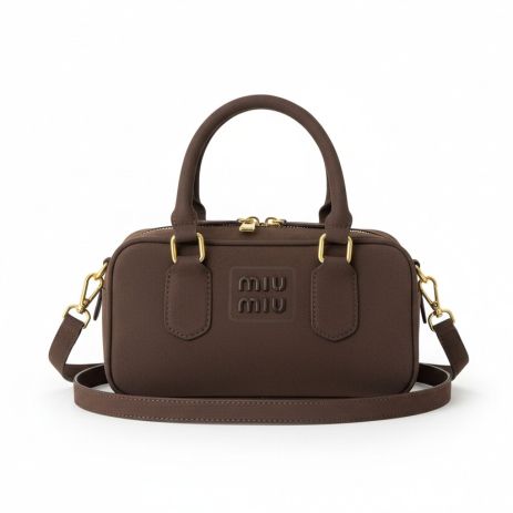 Женская сумка Miu miu 3527 кросс-боди замшевая темно-коричневая Женская сумка Miu miu 3527 кросс-боди замшевая темно-коричневая