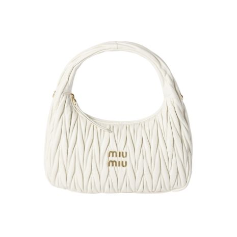 Женская сумка багет Miu miu 2178 белая