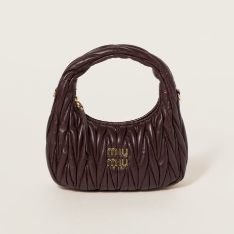 Женская сумка багет Miu miu 2178 темно-коричневая