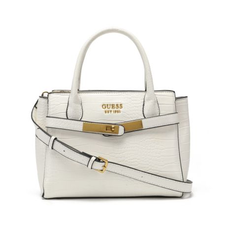 Женская сумка Guess 121 белая рептилия