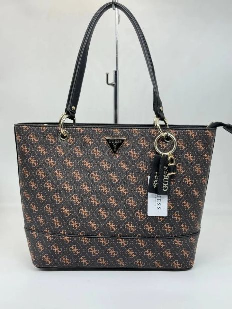 Женская сумка G004x Guess шопер коричневая Женская сумка G004x Guess шопер коричневая