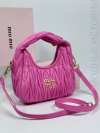 Жіноча сумка багет Miu miu 18121 рожева