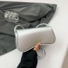 Жіноча сумка 10490 багет сіра срібляста