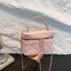 Женская сумка косметичка 10484 Vanity Bag кросс-боди розовая на цепочке