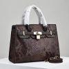 Женская сумка рептилия 3368-15 кросс-боди коричневая на ремешке