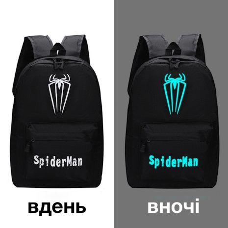 Фосфорний рюкзак шкільний портфель чоловічий жіночий світиться Spiderman Фосфорний рюкзак шкільний портфель чоловічий жіночий світиться Spiderman