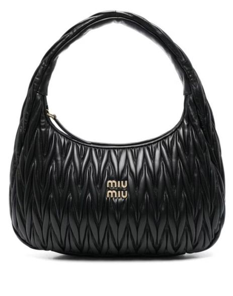 Женская сумка багет Miu miu 3525 большая черная Женская сумка багет Miu miu 3525 большая черная