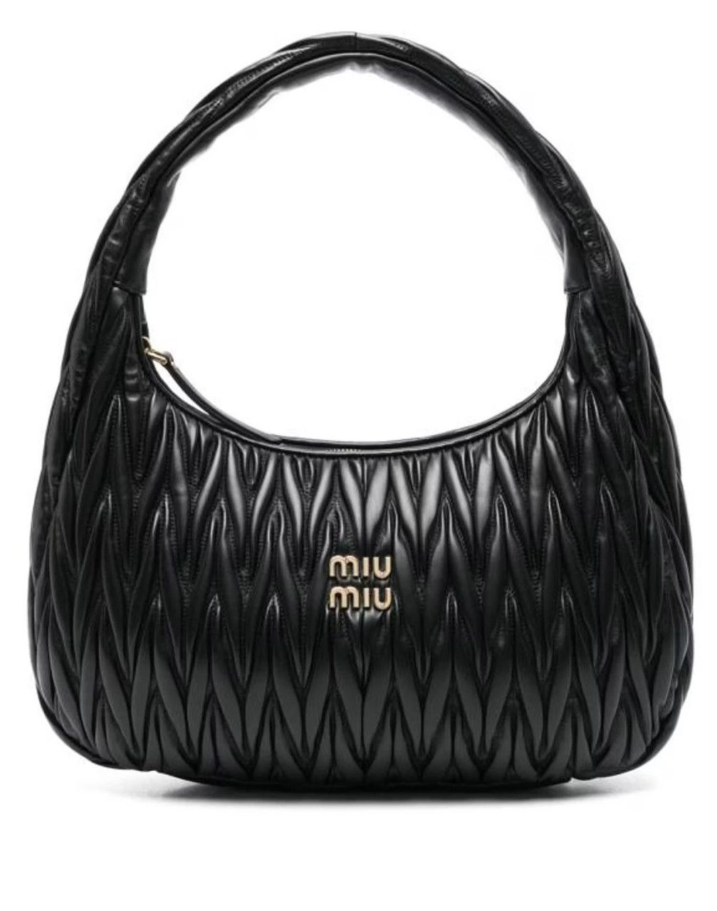 Женская сумка багет Miu miu 3525 большая черная Женская сумка багет Miu miu 3525 большая черная
